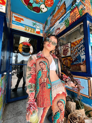 Virgencita Tapestry Zipper Jacket