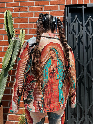 Virgencita Tapestry Zipper Jacket