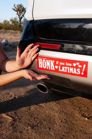 Honk If You Love Latinas Bumper Sticker