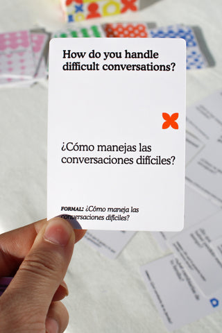 Preguntas Bilingual Conversation Card Game