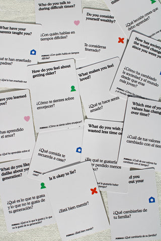 Preguntas Bilingual Conversation Card Game