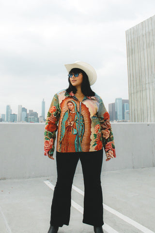 Virgencita Tapestry Zipper Jacket