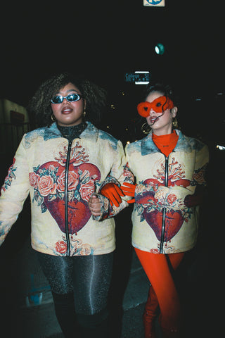 Sacred Corazón Tapestry Zipper Jacket