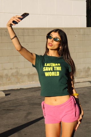 Latinas Save The World Baby Tee