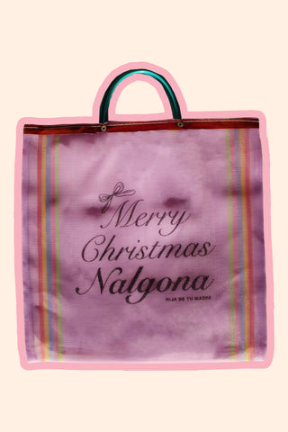 Merry Christmas Nalgona Mercado Bag