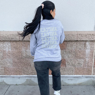 Grey Latina Crewneck Sweatshirt